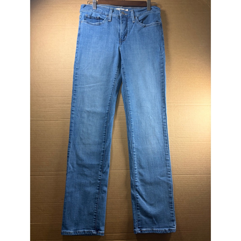 Levi's 314 Shaping Straight Jeans Women's W28 L32 Light Wash Stretch Denim